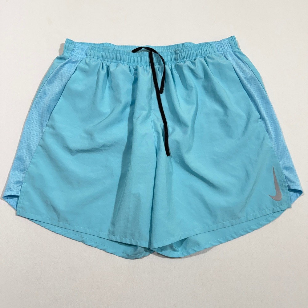 Nike Mens Shorts Size 2XL Aqua Blue Dri-FIT Challenger Lined Running Gym